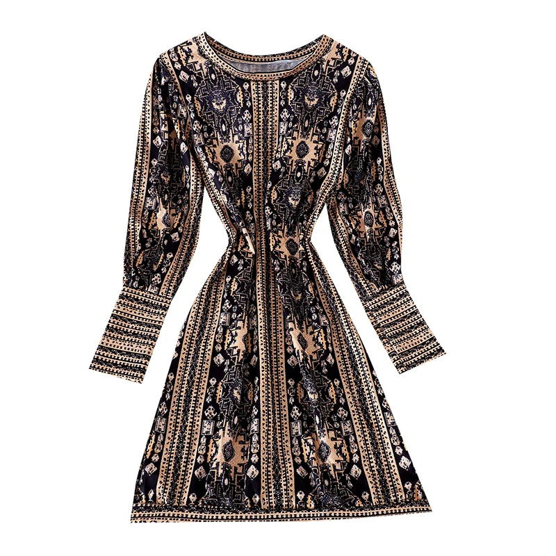 Early Autumn Women's European American Style Dress Ins Retro O-neck Puff Sleeve Print Slim Fit Short Wrap Hip Dress A-line Dress
Early Autumn Women's European American Style Dress Ins Retro O-neck Puff Sleeve Print Slim Fit Short Wrap Hip Dress A-line Dress