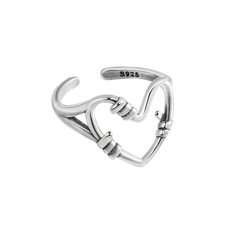Open Ring Hollow Love Adjustable Silver Color Personality Fashion Festive Jewelry Individual Ring for Ladies Women Girls
Open Ring Hollow Love Adjustable Silver Color Personality Fashion Festive Jewelry Individual Ring for Ladies Women Girls