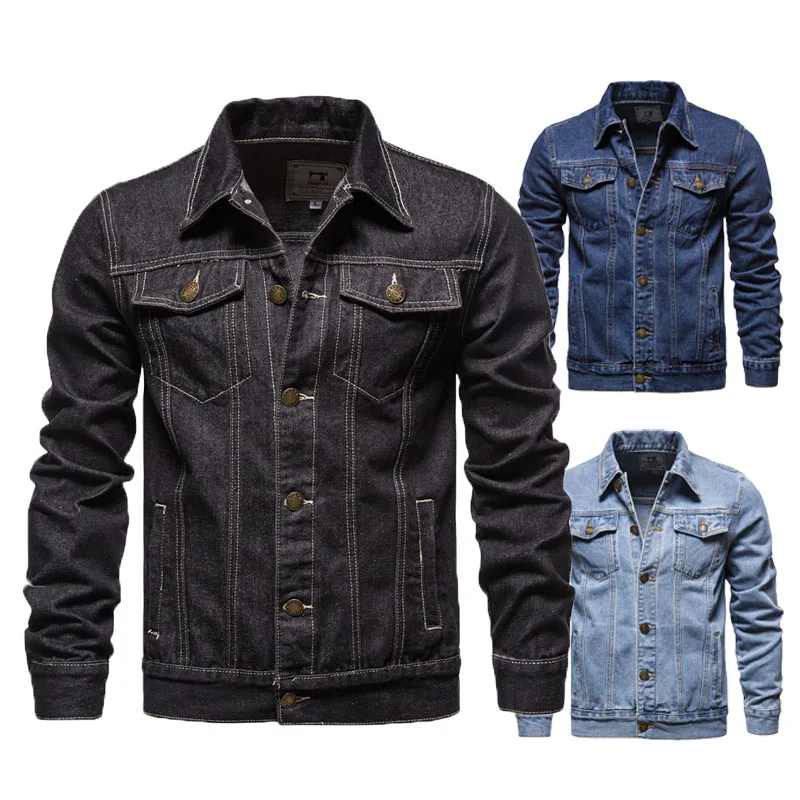 Mens Jackets High Quality Single-breasted Turndown Collar Denim Coats Casual Plus Size Jeans Autumn Slim Pockets Denim Jacket
Mens Jackets High Quality Single-breasted Turndown Collar Denim Coats Casual Plus Size Jeans Autumn Slim Pockets Denim Jacket