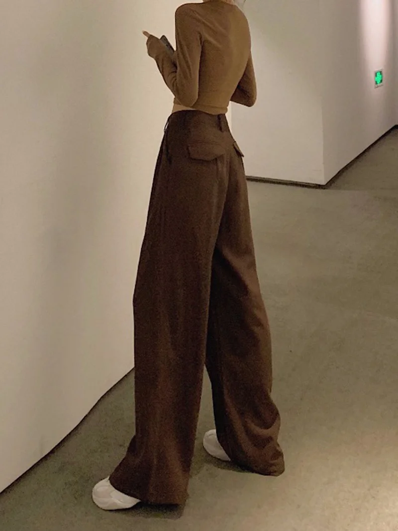 2021 Retro Solid Color Wild Straight Wide Leg Pants Female Spring New Korean Fashion High Waist Casual Long Pants
2021 Retro Solid Color Wild Straight Wide Leg Pants Female Spring New Korean Fashion High Waist Casual Long Pants