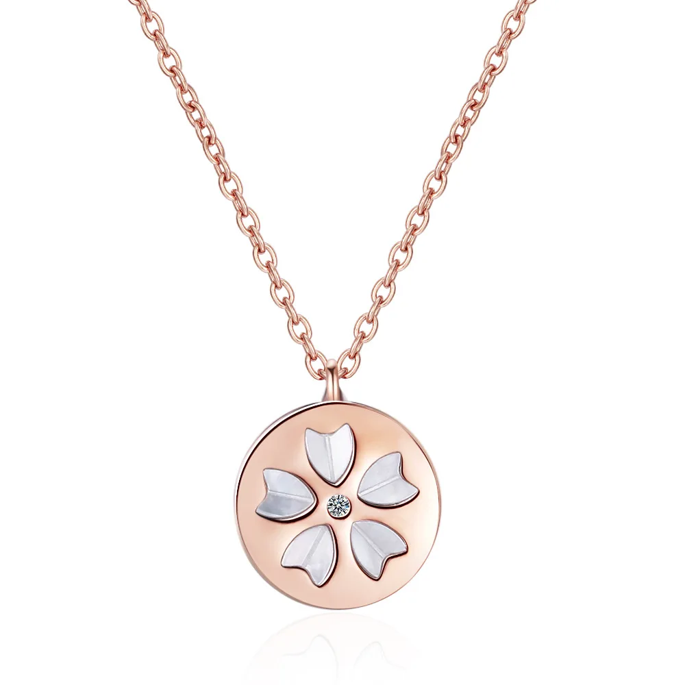 Exquisite Sweet Rose Gold Plated Sakura Necklace Charm Shell Heart Shape Petal Necklace Clavicle Chain Xmas Gifts Women Jewelry
Exquisite Sweet Rose Gold Plated Sakura Necklace Charm Shell Heart Shape Petal Necklace Clavicle Chain Xmas Gifts Women Jewelry