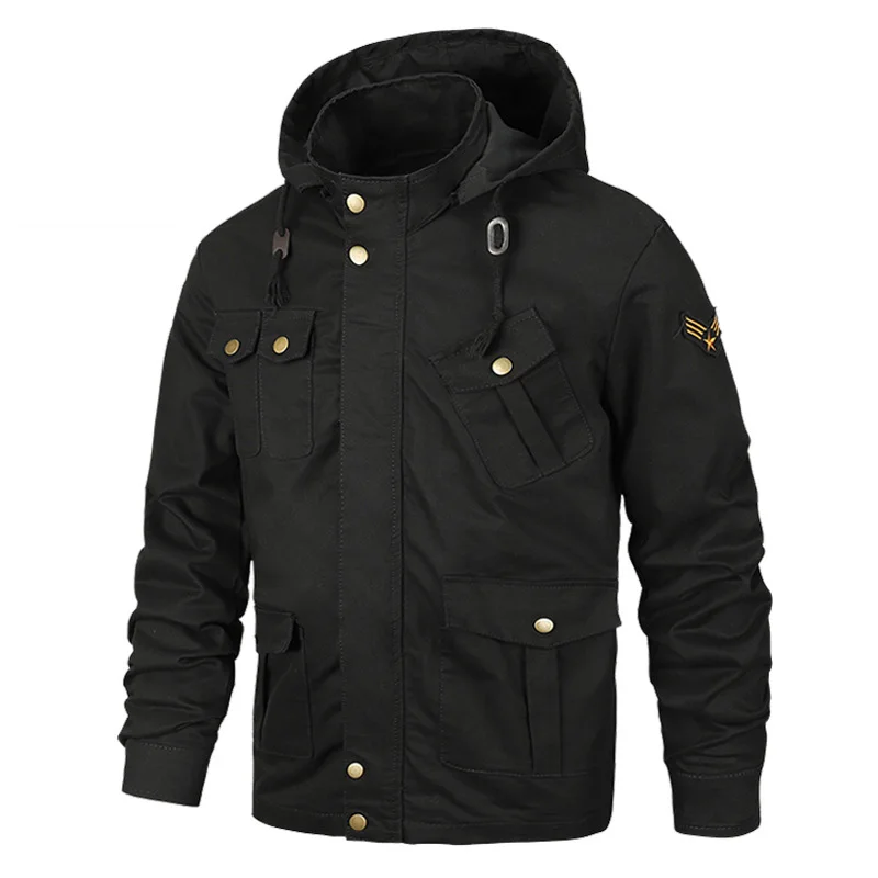 Autumn Jacket Men Casual Military Hooded Collar Bomber Jacket Plus Size 6XL Coat Men Thin Cotton Men Jacket chaqueta hombre
Autumn Jacket Men Casual Military Hooded Collar Bomber Jacket Plus Size 6XL Coat Men Thin Cotton Men Jacket chaqueta hombre