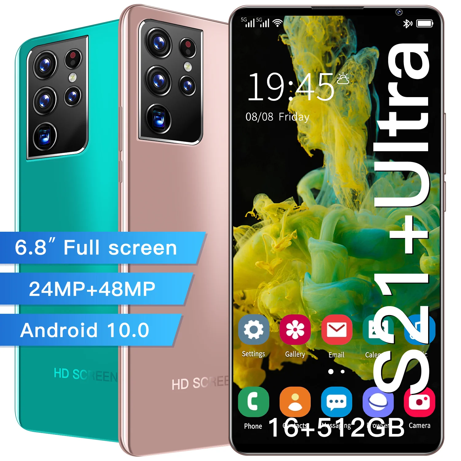 S21+Ultra 6.8 Inch Face Fingerprint ID 24+48MP Andriod 10.0 Smart Phone Global Version 1440*3040 Dual SIM+Micro SD Cell Phones
S21+Ultra 6.8 Inch Face Fingerprint ID 24+48MP Andriod 10.0 Smart Phone Global Version 1440*3040 Dual SIM+Micro SD Cell Phones
