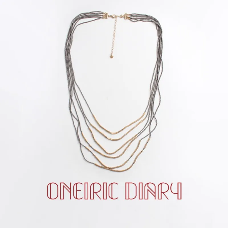 ONEIRIC DIARY Fashion Jewelry Exaggerated Long Multilayer Gray Beaded Gold Matching Necklace Holiday Style Female Jewelry
ONEIRIC DIARY Fashion Jewelry Exaggerated Long Multilayer Gray Beaded Gold Matching Necklace Holiday Style Female Jewelry