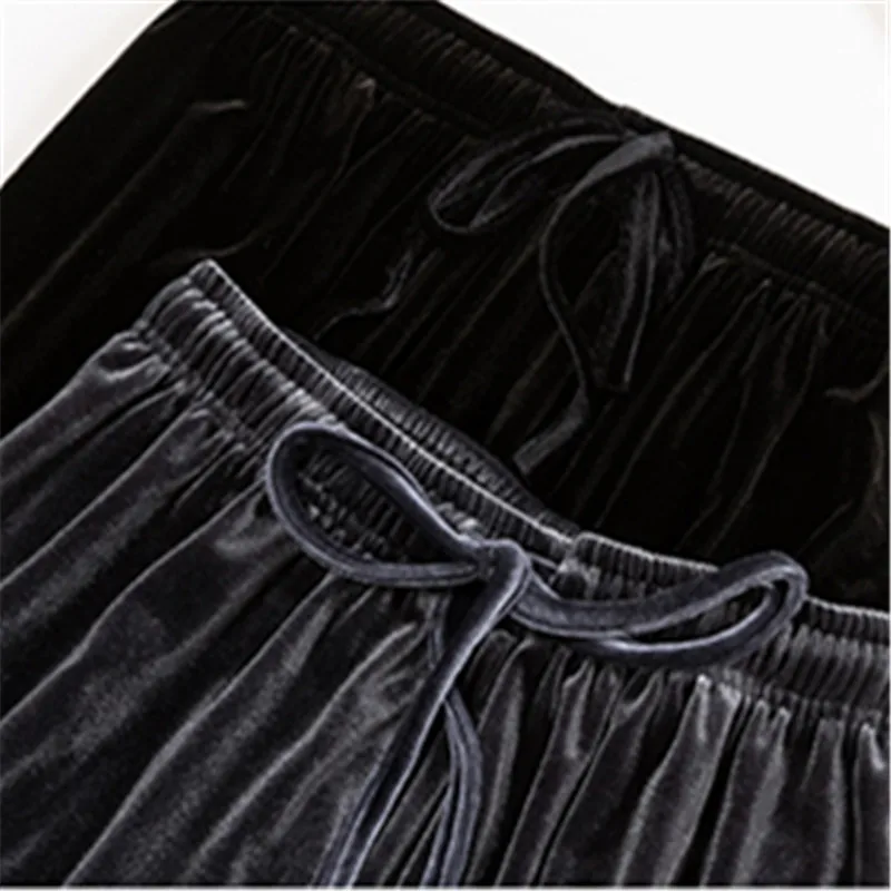 Spring Wide Leg Pants For Women Casual High Waist New Fashion Loose Long Pants Plus Size 7XL Golden velvet Trousers Femme
Spring Wide Leg Pants For Women Casual High Waist New Fashion Loose Long Pants Plus Size 7XL Golden velvet Trousers Femme