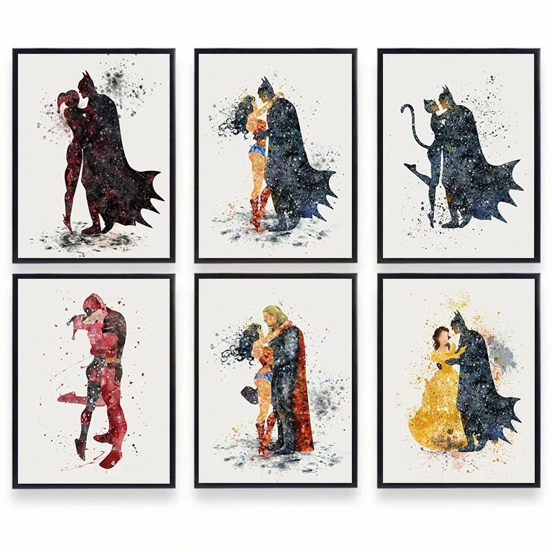 Princess Modular Canvas Superhero Hug Deadpool Kissing Pictures Painting Home Decor Prints Poster Living Room No Frame Wall Art
Princess Modular Canvas Superhero Hug Deadpool Kissing Pictures Painting Home Decor Prints Poster Living Room No Frame Wall Art