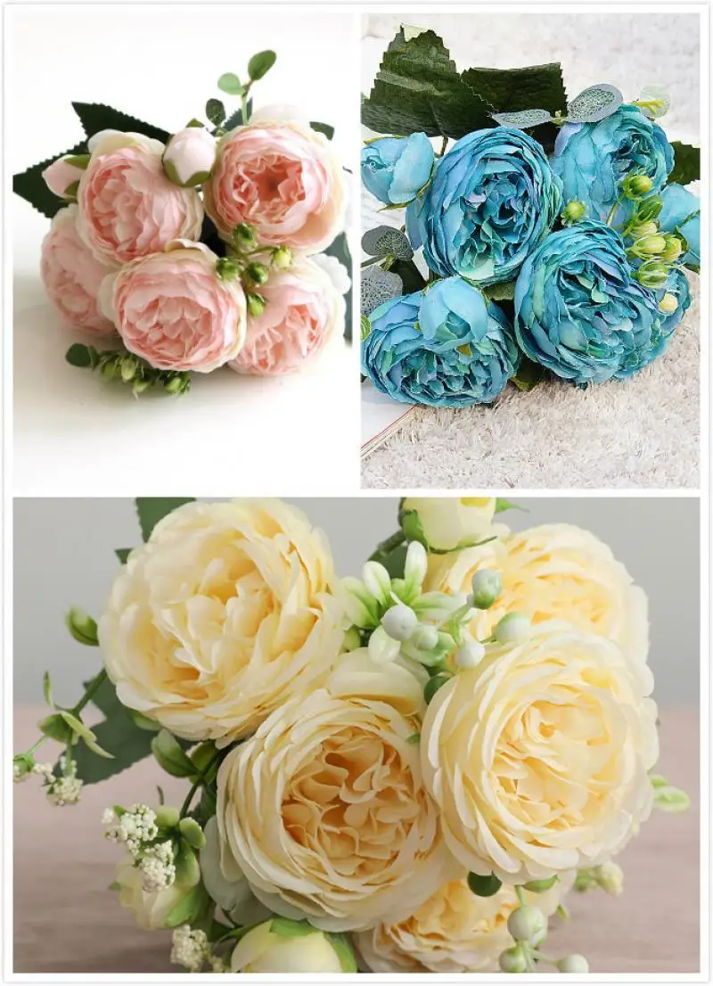 New beautiful peony simulation silk flower small bouquet home party spring wedding decoration fake flower
New beautiful peony simulation silk flower small bouquet home party spring wedding decoration fake flower