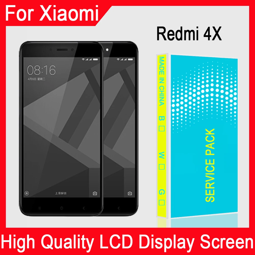 5.0" inch Original For Xiaomi Redmi 4X LCD Display Touch Screen Digitizer Assembly For Redmi 4X LCD Replacement 
5.0" inch Original For Xiaomi Redmi 4X LCD Display Touch Screen Digitizer Assembly For Redmi 4X LCD Replacement