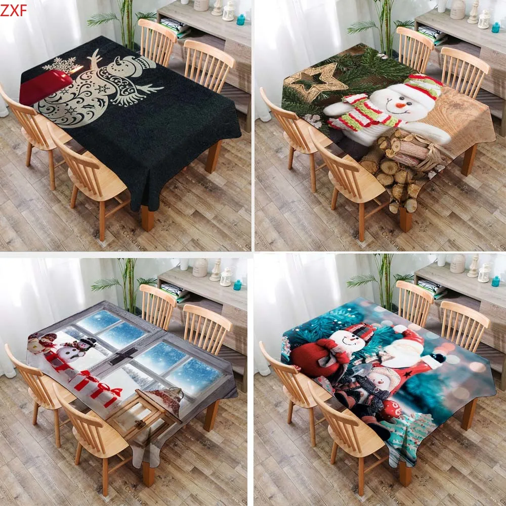 New Year Christmas Snowman Tablecloth For Nappe De Table Home Waterproof Rectangular Polyester Oilcloth Dinner Cloth Desk Cover
New Year Christmas Snowman Tablecloth For Nappe De Table Home Waterproof Rectangular Polyester Oilcloth Dinner Cloth Desk Cover