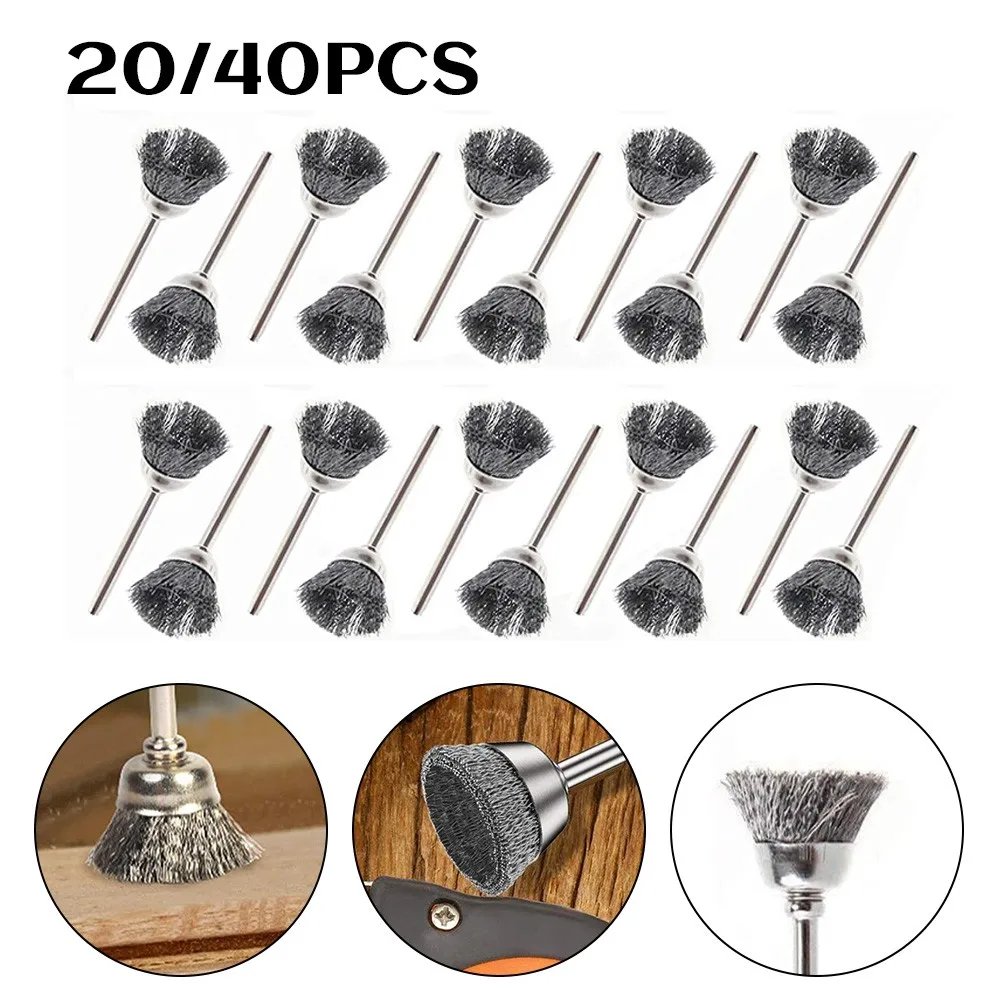 20/40 Cup Steel Brushes15mm Mini Wire Brush Cup Stainless Steel Wire Brush Set For Power Rotary Tools
20/40 Cup Steel Brushes15mm Mini Wire Brush Cup Stainless Steel Wire Brush Set For Power Rotary Tools