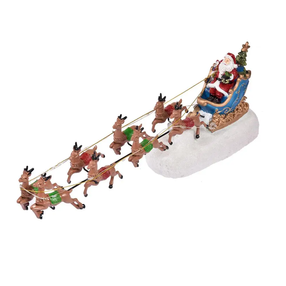 Santa Clause Reindeer Pulling Sleigh Ornament With Music And Colored Lights Christmas Man Unique Design Decoration Great Gift
Santa Clause Reindeer Pulling Sleigh Ornament With Music And Colored Lights Christmas Man Unique Design Decoration Great Gift