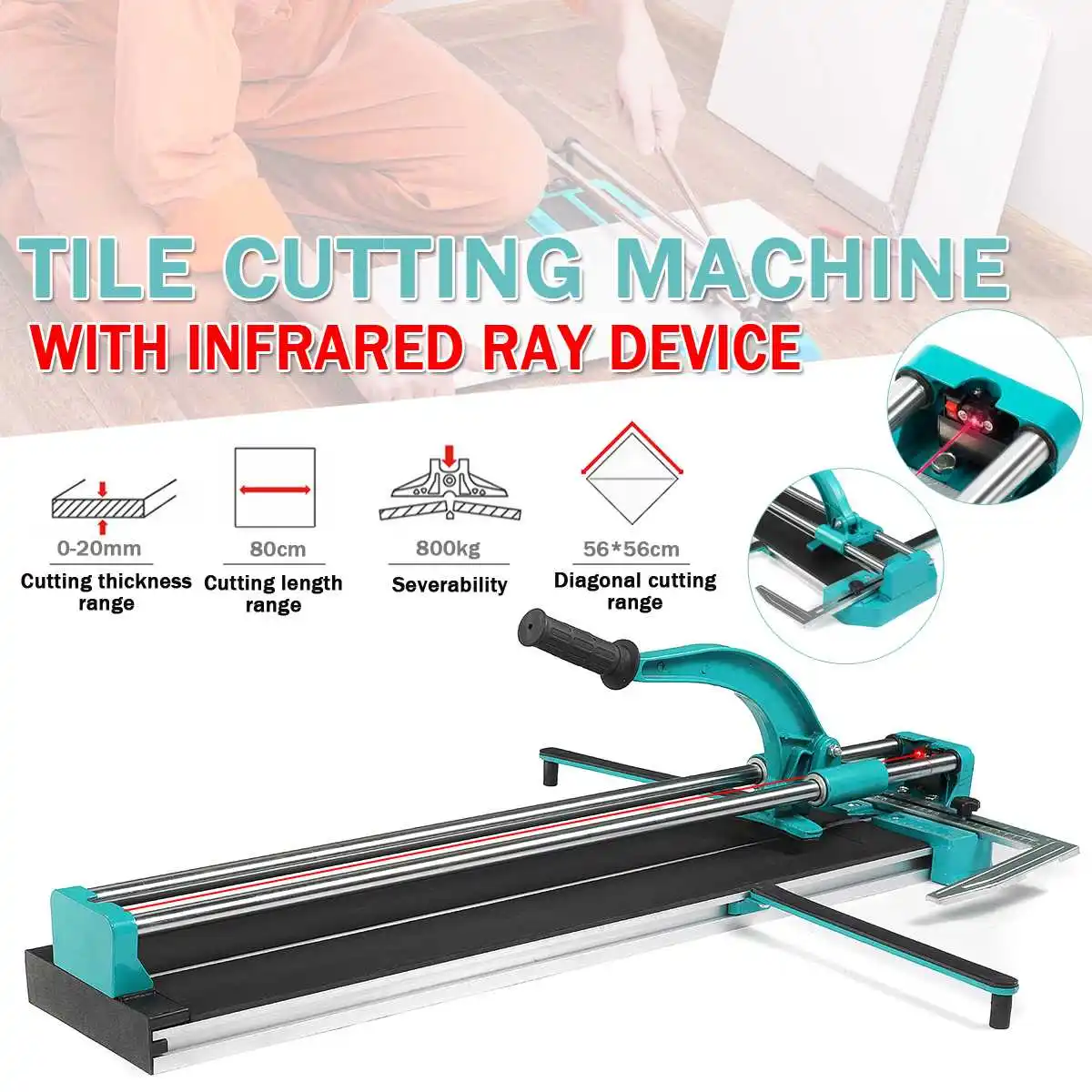 Professional Tile cutter Laser Infrared Manual Tile Cutter Cutting Machine 800 Tiles Push Knife for Floor Wall Ceramic Cutting
Professional Tile cutter Laser Infrared Manual Tile Cutter Cutting Machine 800 Tiles Push Knife for Floor Wall Ceramic Cutting