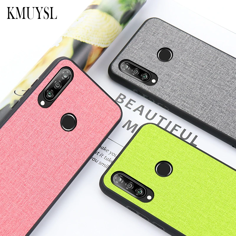 Роскошный однотонный тканевый чехол для Huawei P40 Lite P30 P20 Honor 20S 8X 9X Mate 20 30 Pro Nova 5T 6 se Y7 Y9