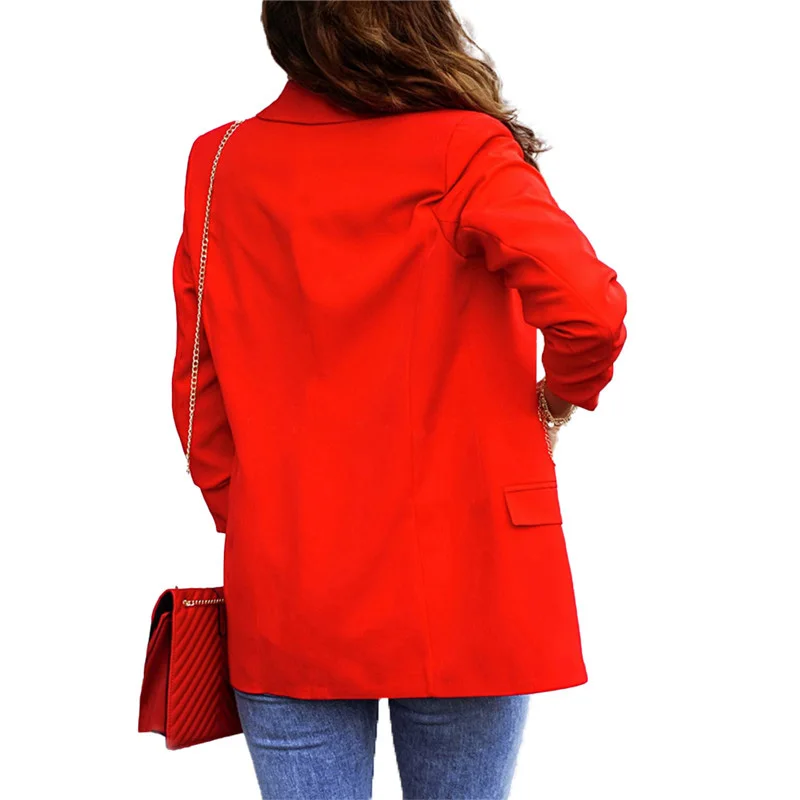 Kayotuas Women Blazers Autumn Long Sleeve Lapel Solid Color Business Jacket Casual Slim Office Ladies Suits Coat Outwear
Kayotuas Women Blazers Autumn Long Sleeve Lapel Solid Color Business Jacket Casual Slim Office Ladies Suits Coat Outwear