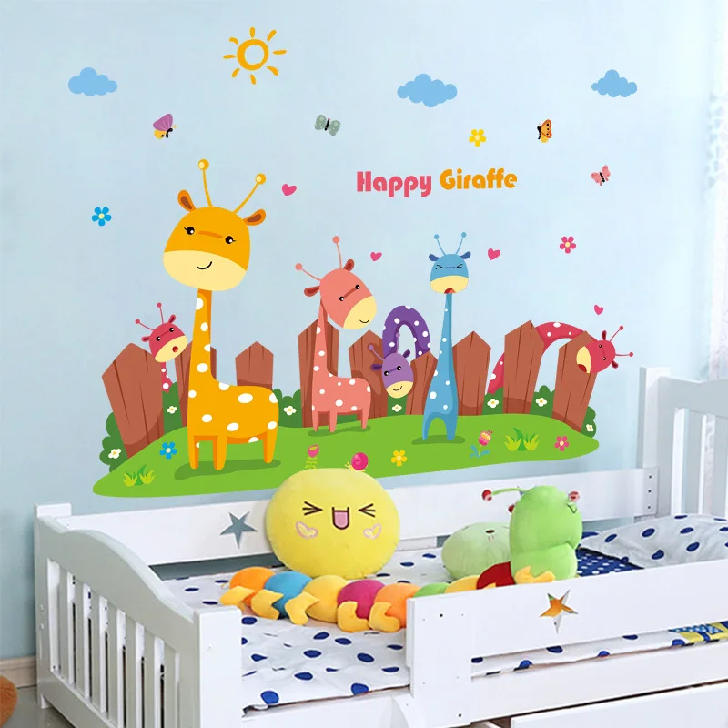 Giraffe Park cartoon wall sticker children's room bedroom living room background decoration REMOVABLE DECAL
Giraffe Park cartoon wall sticker children's room bedroom living room background decoration REMOVABLE DECAL