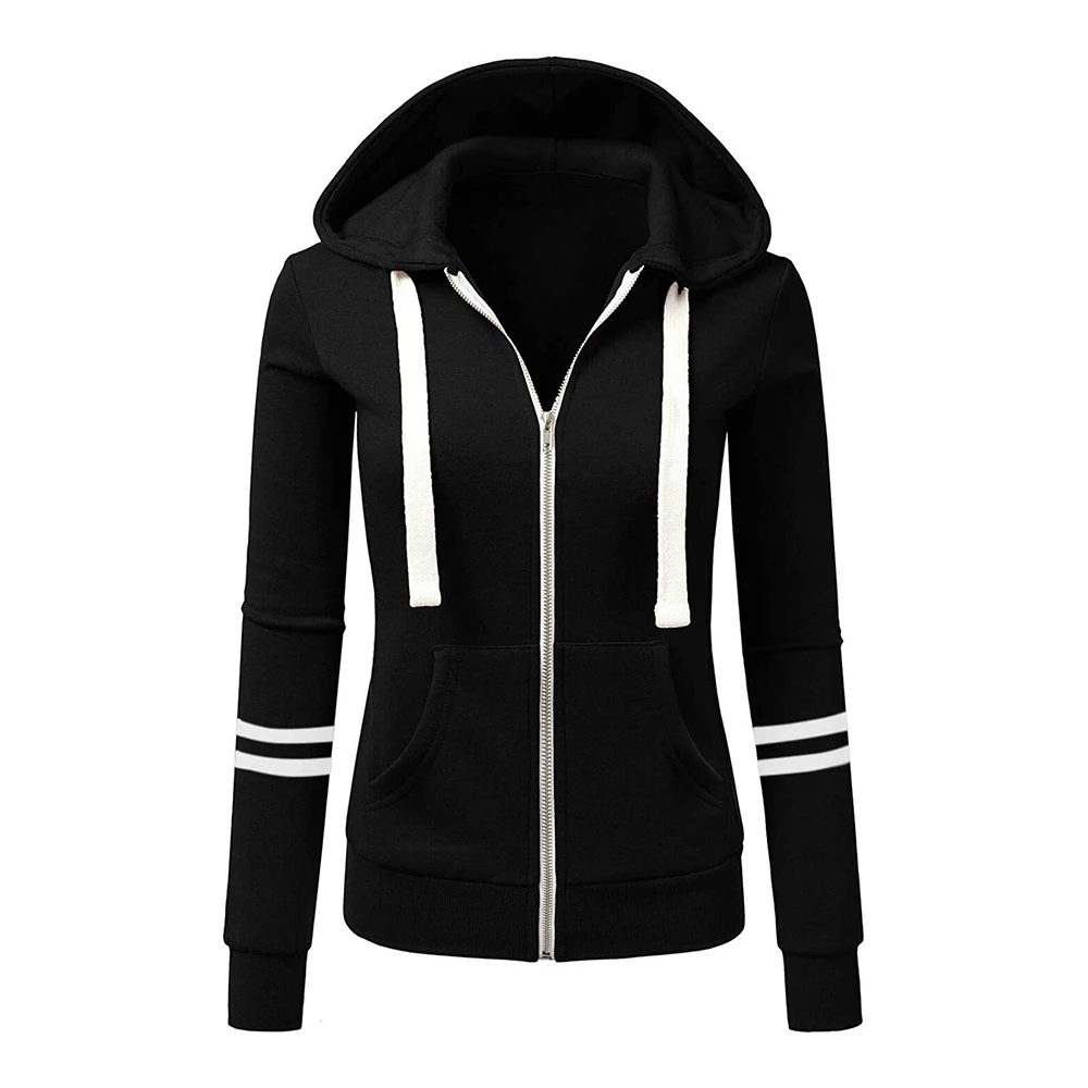 Women's Solid Hooded Sweatshirt Casual Drawstring Slim Fit Long Sleeve Pullover Hoodies Striped Sport Hooded Zipper Jacket Tops
Women's Solid Hooded Sweatshirt Casual Drawstring Slim Fit Long Sleeve Pullover Hoodies Striped Sport Hooded Zipper Jacket Tops