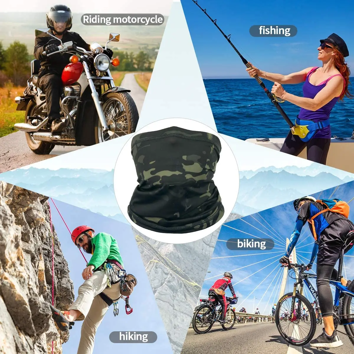 Mountain and Sea Art Neck Gaiter Multi-Function Seamless Broad Face Cover Breathable Dustproof Outdoor Headscarf
Mountain and Sea Art Neck Gaiter Multi-Function Seamless Broad Face Cover Breathable Dustproof Outdoor Headscarf