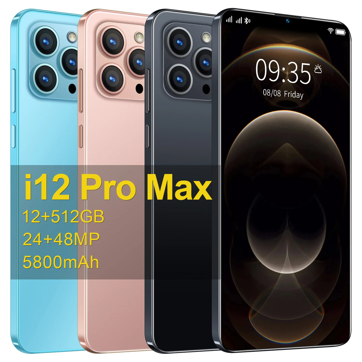 Phone I12 Pro Max 6.7" Global Version Smartphones Dual SIM Cellular phones 512GB ROM 5800mAh Mobile Phones Cellphones celular
Phone I12 Pro Max 6.7" Global Version Smartphones Dual SIM Cellular phones 512GB ROM 5800mAh Mobile Phones Cellphones celular