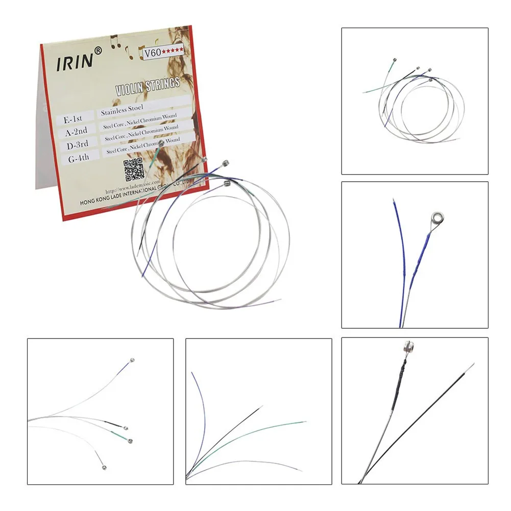 4Pcs/Set Violin Strings Solid Steel Core Nickel Chromium Replacement Wire Size 3/4 4/4 A E D G Exquisite Stringed Instrument
4Pcs/Set Violin Strings Solid Steel Core Nickel Chromium Replacement Wire Size 3/4 4/4 A E D G Exquisite Stringed Instrument