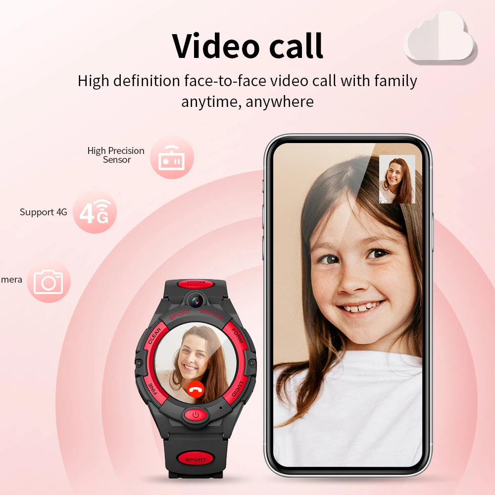 Смарт-часы Детские LEMFO i10 2021 дюйма 4G GPS Wi-Fi Sim-карта детские умные часы | Электроника