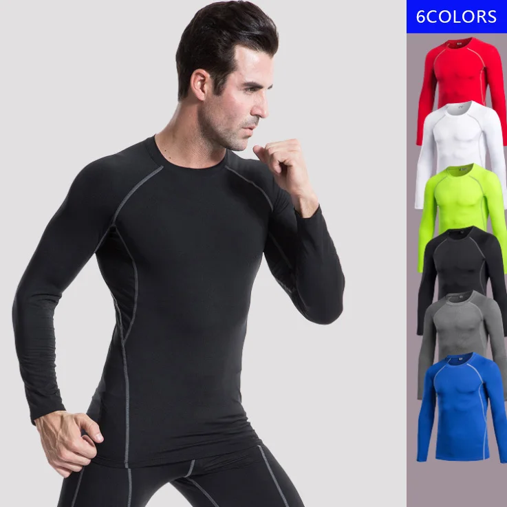 Men's Tight-Fitting PRO Fitness Sports Running T-Shirt Elastic Wicking And Quick-Drying Long-Sleeved Clothes 1039 
Men's Tight-Fitting PRO Fitness Sports Running T-Shirt Elastic Wicking And Quick-Drying Long-Sleeved Clothes 1039