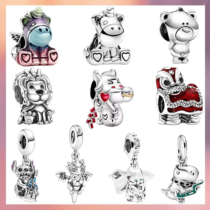 BAMELA 925 Sterling Silver Lion Elephant Horned Beast Charms Animal Beads DIY For Original Pandora Bracelets Jewelry For Women
BAMELA 925 Sterling Silver Lion Elephant Horned Beast Charms Animal Beads DIY For Original Pandora Bracelets Jewelry For Women