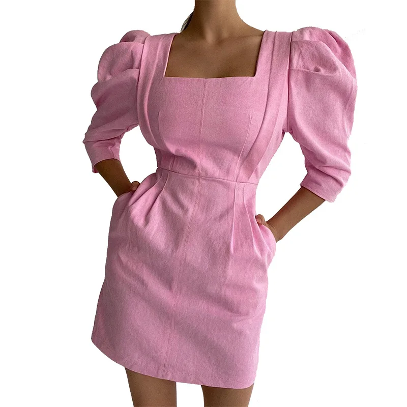 BAMBOOBOY Women Elegant Vintage Square Collar Long Sleeve Solid Color Cotton Linen Casual Work Sheath Fitted Dress FD190
BAMBOOBOY Women Elegant Vintage Square Collar Long Sleeve Solid Color Cotton Linen Casual Work Sheath Fitted Dress FD190