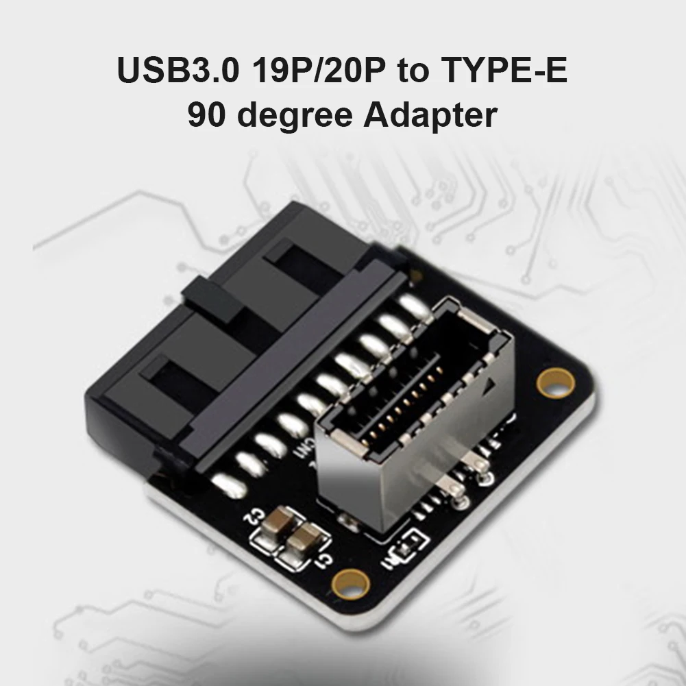 Motherboard USB3.019P/20P to TYPE-E 90 Degree Adapter Chassis Front TYPEC Plug-in Port USB Header Adapter
Motherboard USB3.019P/20P to TYPE-E 90 Degree Adapter Chassis Front TYPEC Plug-in Port USB Header Adapter