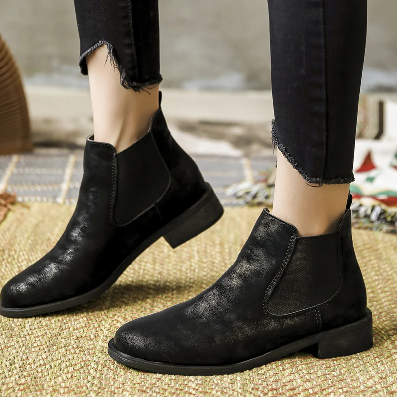 Rimocy Flock Square Low Heel Ankle Boots for Women 2021 Stretch Slip on Autumn Chelsea Boots Woman Round Toe Short Botas Mujer
Rimocy Flock Square Low Heel Ankle Boots for Women 2021 Stretch Slip on Autumn Chelsea Boots Woman Round Toe Short Botas Mujer