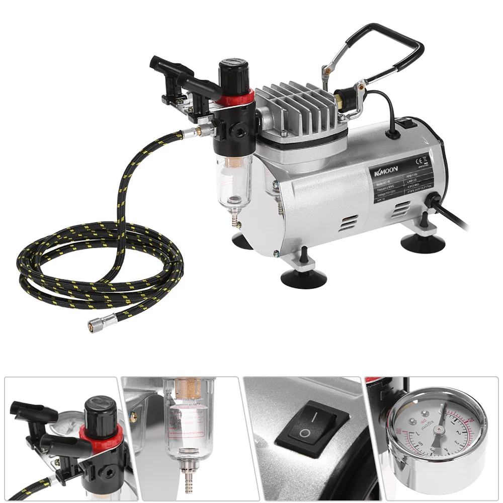 KKmoon Sandblaster 3 Airbrush Spray Gun Kit Air Compressor Dual-Action Spray Air Brush Set Power Tool Tattoo Nail Art Paint
KKmoon Sandblaster 3 Airbrush Spray Gun Kit Air Compressor Dual-Action Spray Air Brush Set Power Tool Tattoo Nail Art Paint