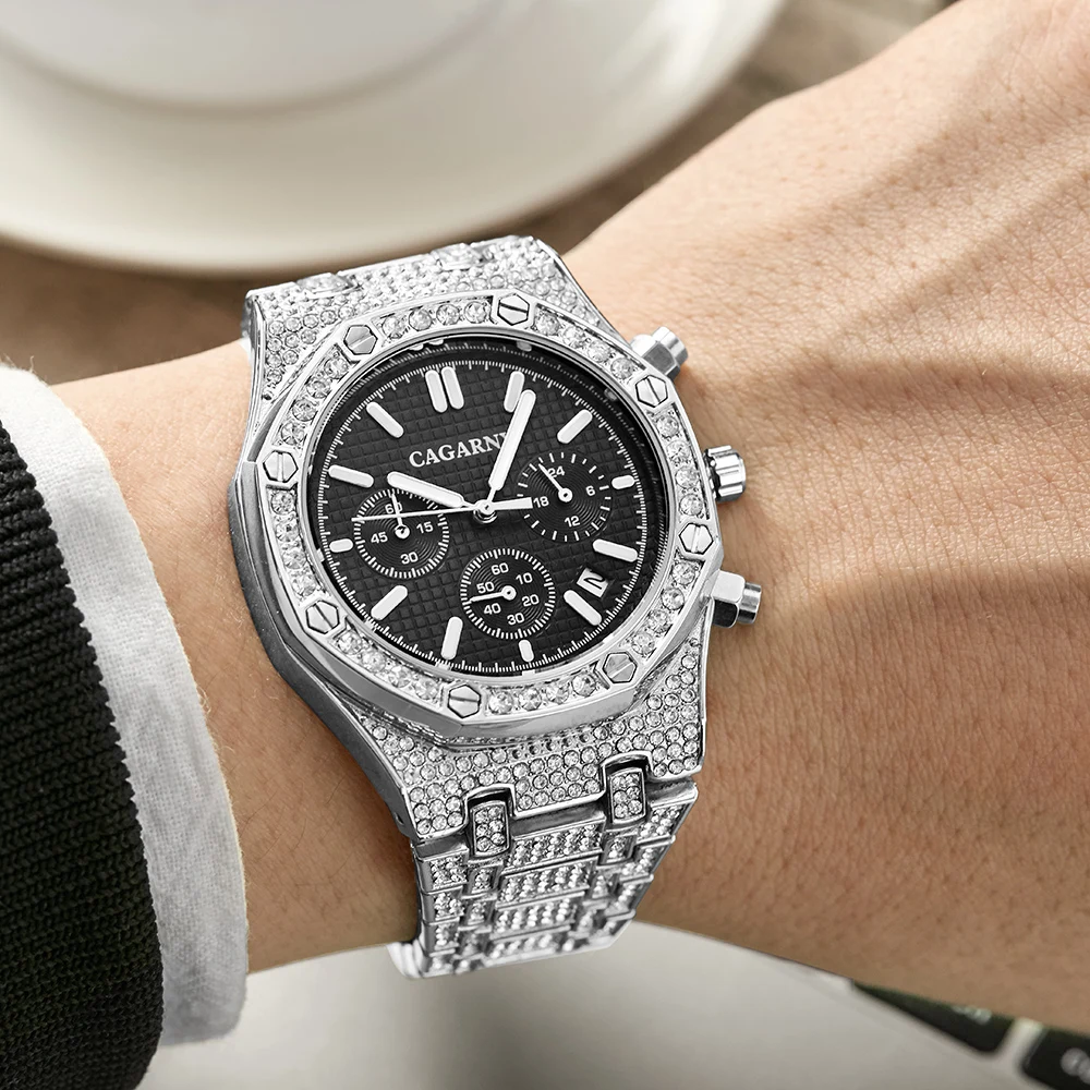 Iced Out Top Brand Watch For Men's Luxury Fashion Diamond Gold Men's Quartz Chronograph Watch Hip Hop Trend Male Clock Relojes
Iced Out Top Brand Watch For Men's Luxury Fashion Diamond Gold Men's Quartz Chronograph Watch Hip Hop Trend Male Clock Relojes