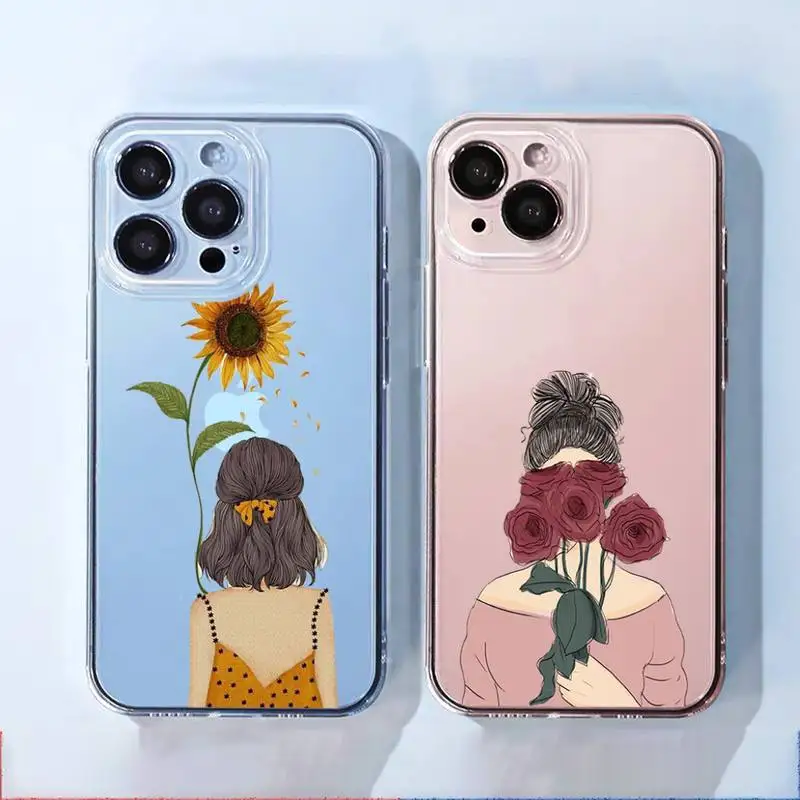 Sunflower girl Phone Case For iphone 13 12 11 8 7 plus mini x xs xr pro max Transparent soft
Sunflower girl Phone Case For iphone 13 12 11 8 7 plus mini x xs xr pro max Transparent soft