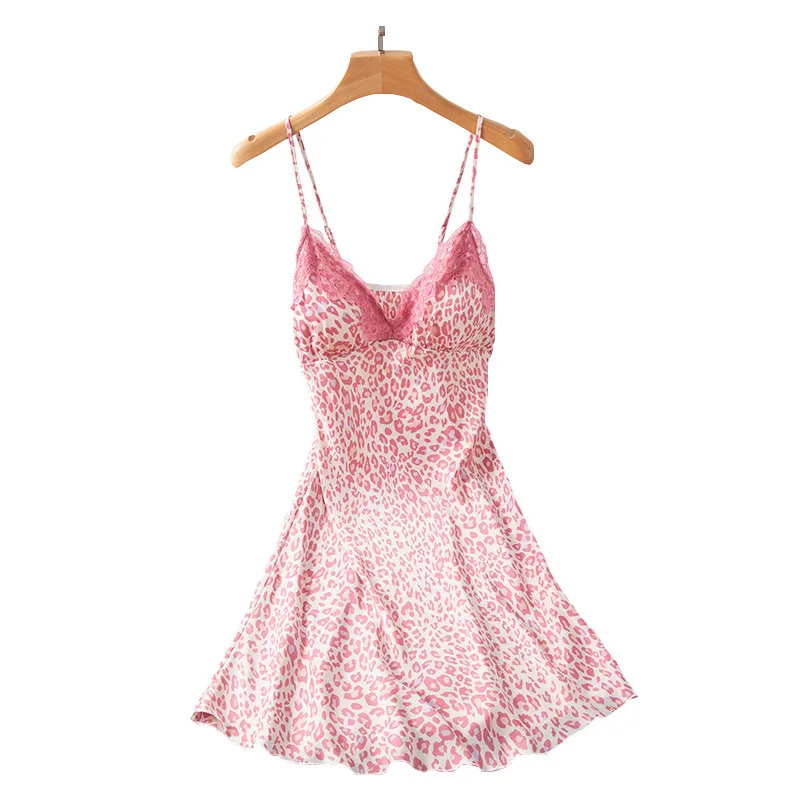 Nightdress Lady Summer Women Sleepwear Sexy Suspender Nightdress Lace Leopard Sleepdress Sleeveless Backless Home Dressing Gown
Nightdress Lady Summer Women Sleepwear Sexy Suspender Nightdress Lace Leopard Sleepdress Sleeveless Backless Home Dressing Gown