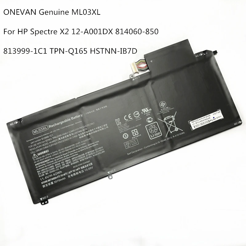 Новая батарея ML03XL для ноутбука HP Spectre X2 12-A000 12-A001DX HSTNN-IB7D 814277-005 813999-1C1 ML03XL, оригинал
Новая батарея ML03XL для ноутбука HP Spectre X2 12-A000 12-A001DX HSTNN-IB7D 814277-005 813999-1C1 ML03XL, оригинал