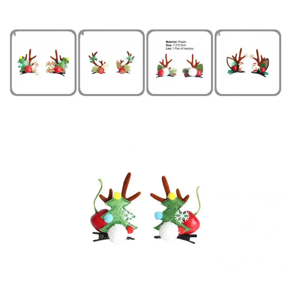 1 Pair Lightweight Reindeer Antlers Hair Clips Christmas Headwear Girls Beauty Reusable
1 Pair Lightweight Reindeer Antlers Hair Clips Christmas Headwear Girls Beauty Reusable