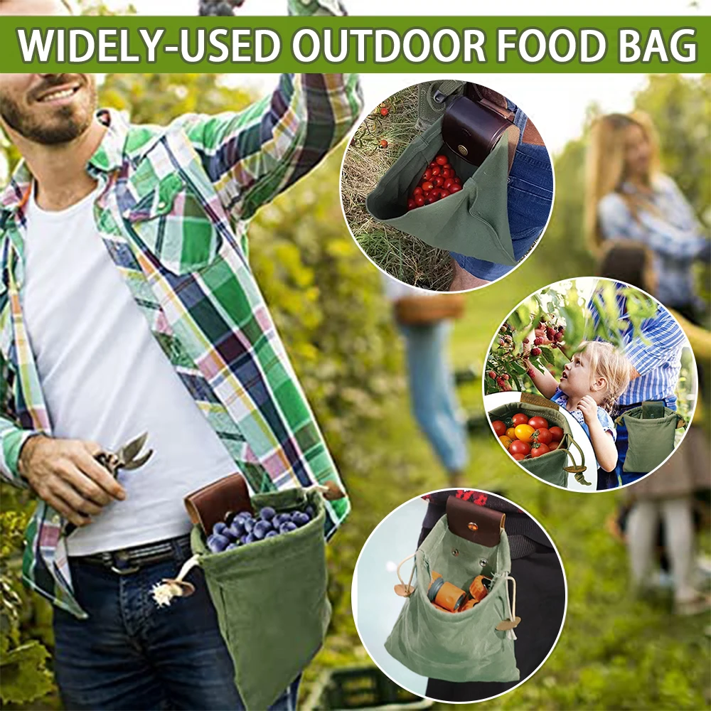 1PC Outdoor Foraging Pouch Hiking Garden Fruit Picking Bag Waxed Leather and Canvas Jungle Outdoor Camping Storage Bags
1PC Outdoor Foraging Pouch Hiking Garden Fruit Picking Bag Waxed Leather and Canvas Jungle Outdoor Camping Storage Bags