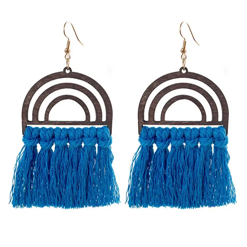 2021 New Cutout Arched Wooden Tassel Dangle Earrings for Women Fashion Fall Bohemian Statement Earrings
2021 New Cutout Arched Wooden Tassel Dangle Earrings for Women Fashion Fall Bohemian Statement Earrings