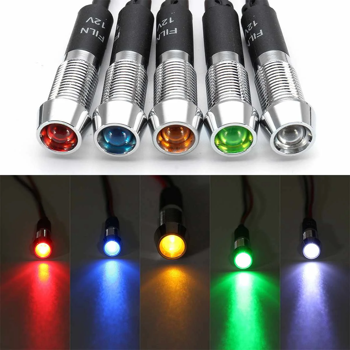 2pcs 8mm 12V Metal LED Indicator Light Lamp Turn Signal Bulbs Warning Light Waterproof Car Vehicle Truck Boat
2pcs 8mm 12V Metal LED Indicator Light Lamp Turn Signal Bulbs Warning Light Waterproof Car Vehicle Truck Boat