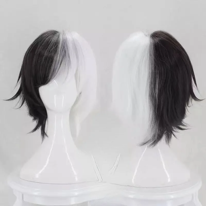 Anime Bungo Stray Dogs Kyuusaku Yumeno Half Black and White Short Heat Resistance Synthetic Hair Costume Cosplay Wigs+ Wig Cap
Anime Bungo Stray Dogs Kyuusaku Yumeno Half Black and White Short Heat Resistance Synthetic Hair Costume Cosplay Wigs+ Wig Cap