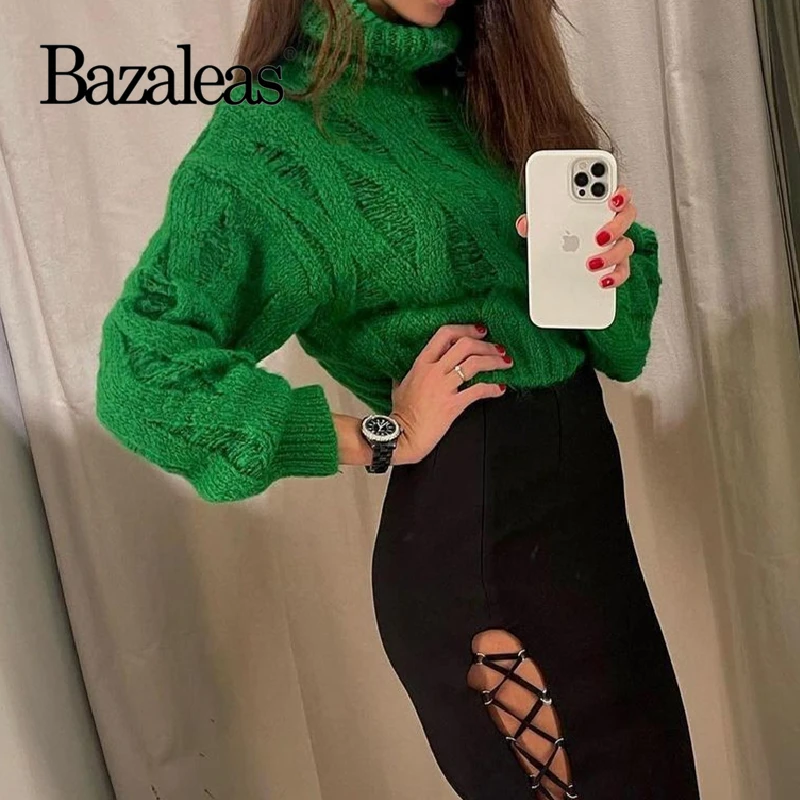 Knitted Pull Femme Clothes Slim Cropped Pullover Turtleneck Women's Green Sweater Streetwear
Knitted Pull Femme Clothes Slim Cropped Pullover Turtleneck Women's Green Sweater Streetwear