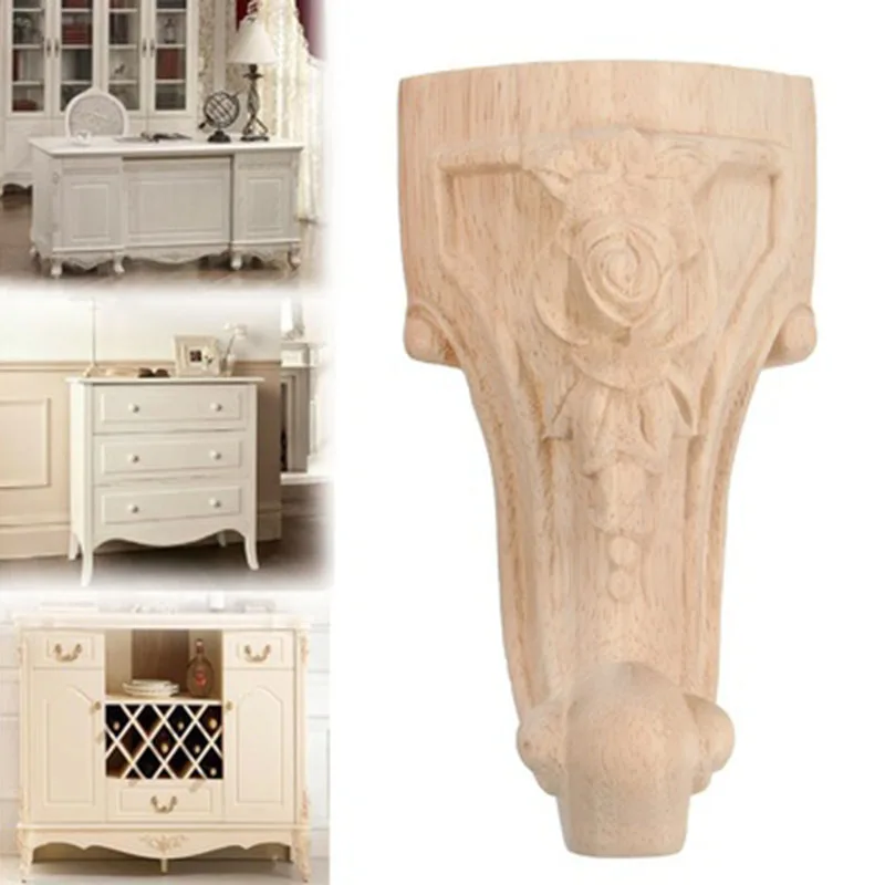 4 Pcs 15*6cm Wood Carved rose foot Frame Decor Furniture Table Craft Unpainted Door Decor Wall Art 
4 Pcs 15*6cm Wood Carved rose foot Frame Decor Furniture Table Craft Unpainted Door Decor Wall Art