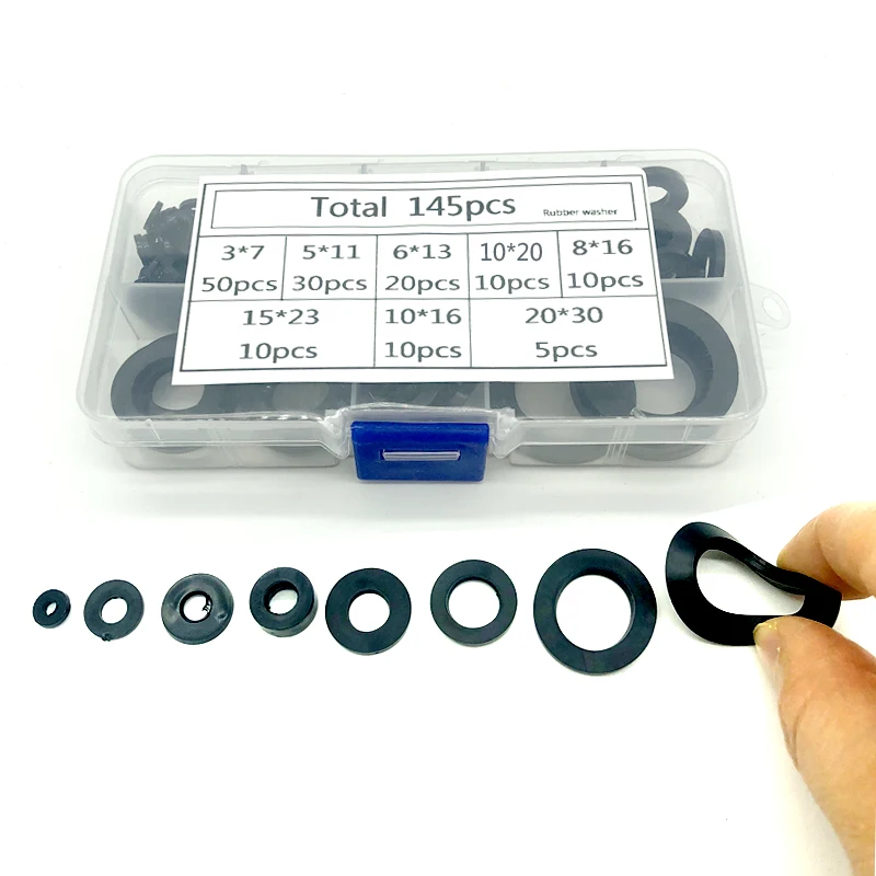 8 Sizes Black Insulation Ring Rubber Flat Washer Gasket Assortment Kit M3 M5 M6 M8 M10 M15 M20 Home Improvement
8 Sizes Black Insulation Ring Rubber Flat Washer Gasket Assortment Kit M3 M5 M6 M8 M10 M15 M20 Home Improvement