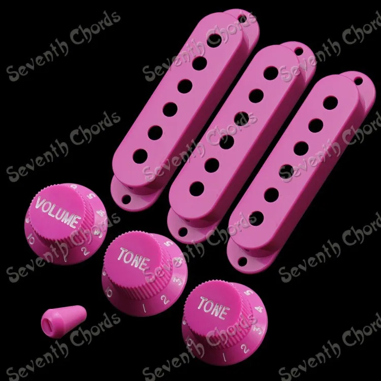 A set Plastic Mauve Electric guitar Switch Tip Single Coil Pickup Cover 1 Volume 2 Tone Knobs -Guitar Replacement Parts Set
A set Plastic Mauve Electric guitar Switch Tip Single Coil Pickup Cover 1 Volume 2 Tone Knobs -Guitar Replacement Parts Set