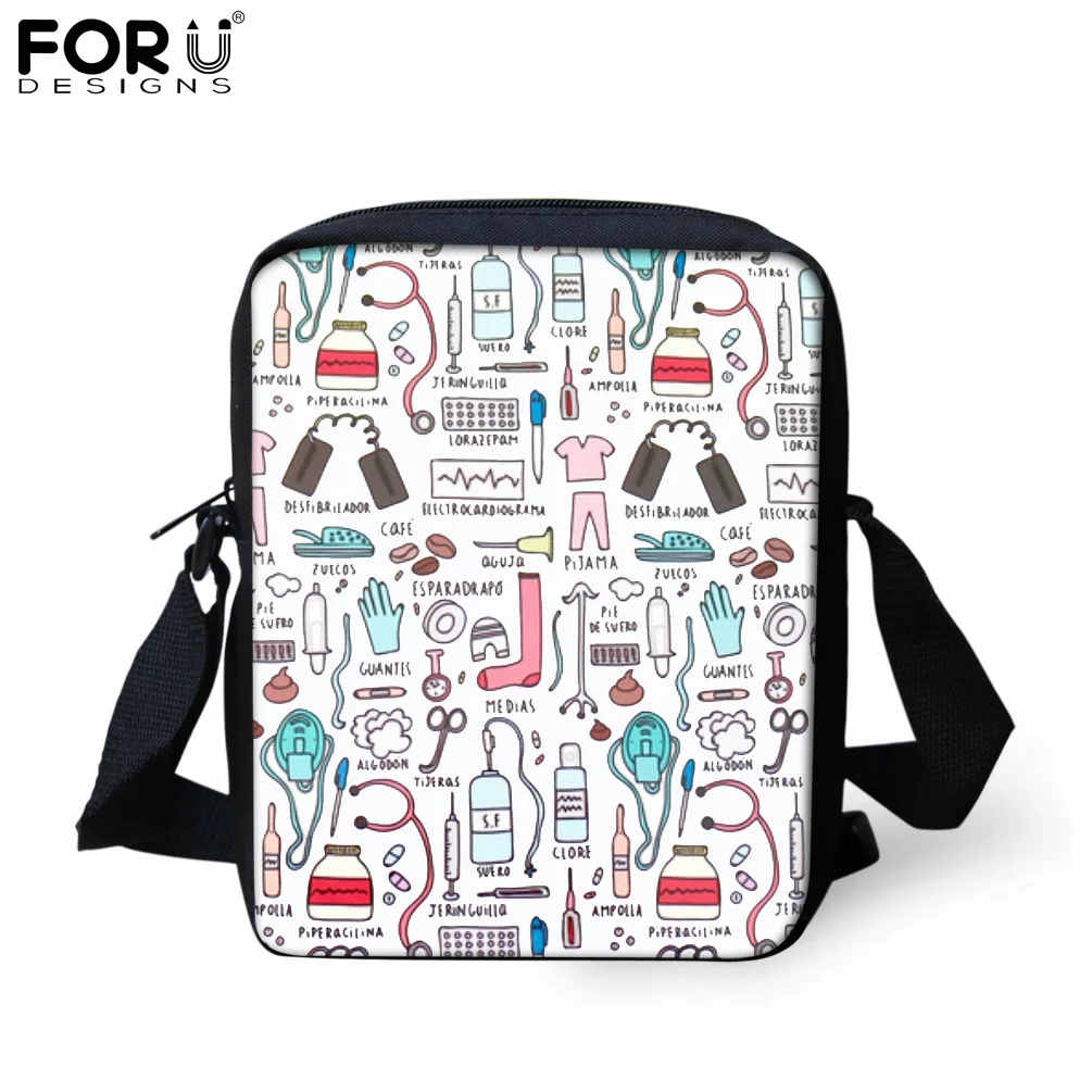 FORUDESIGNS Cartoon Medical Nurse First Aid Print Small Messenger Bags Women Crossbody Bag Shoulder Cross Body Bags Mochila Hot
FORUDESIGNS Cartoon Medical Nurse First Aid Print Small Messenger Bags Women Crossbody Bag Shoulder Cross Body Bags Mochila Hot