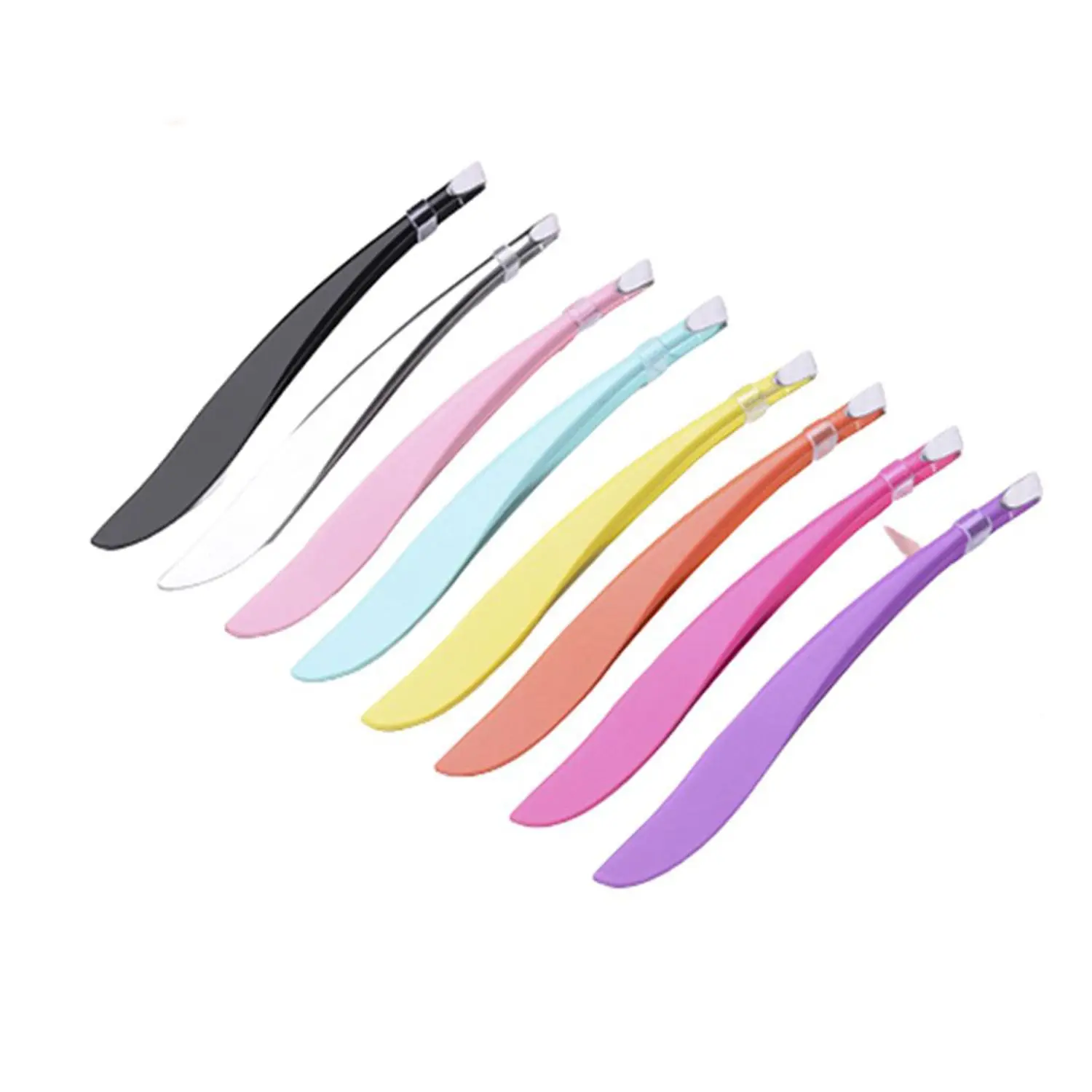

7PCS New Beauty Eye Brow Trimmer Stainless Steel Slanted Puller Eyelashes Hair Removal Eyebrow Tweezers