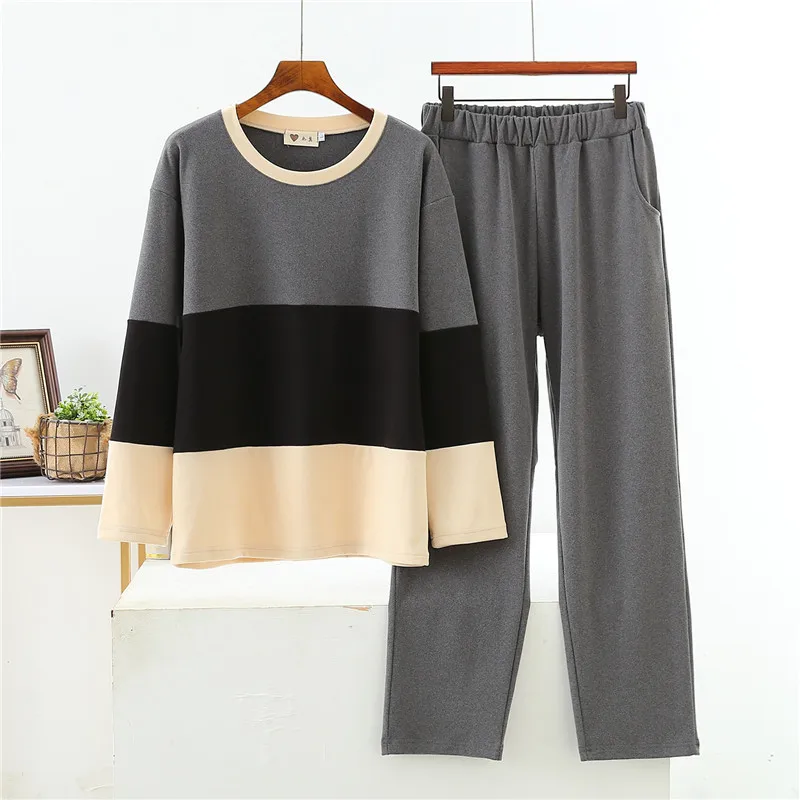 Long Sleeve Shirt&Pants Women O-neck Pajamas Set Warm Cotton 2PCS Sleepwear Female Pijamas Suit Casual Loungewear Home Clothes
Long Sleeve Shirt&Pants Women O-neck Pajamas Set Warm Cotton 2PCS Sleepwear Female Pijamas Suit Casual Loungewear Home Clothes