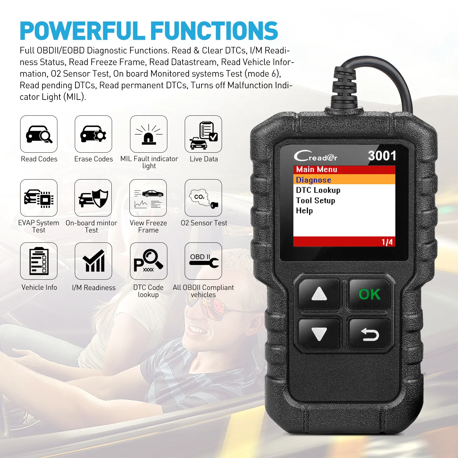Car Computer Diagnostic Instrument Cr3001 Obd Ii Full-Featured Code Reading Card Obd2 Scanner Car Accessories
Car Computer Diagnostic Instrument Cr3001 Obd Ii Full-Featured Code Reading Card Obd2 Scanner Car Accessories