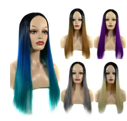 ZM Hair Ombre Blue Green Straight Long Synthetic Wigs For Women Black Red Purple Wigs 24 inch can be Cosplay Wigs Heat Resistant
ZM Hair Ombre Blue Green Straight Long Synthetic Wigs For Women Black Red Purple Wigs 24 inch can be Cosplay Wigs Heat Resistant