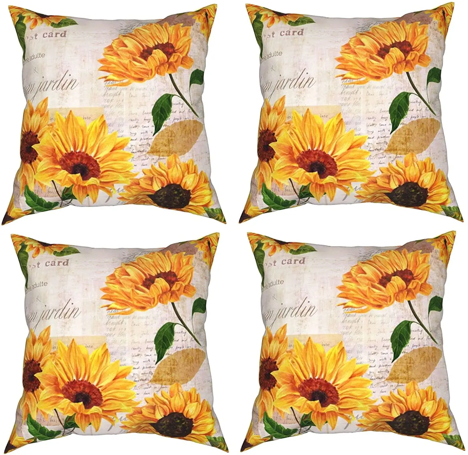 Retro Sunflower Postcard Newspaper Decoration Square Pillowcase 20X20 Inch Sofa Living Room Bag 4 Four Season Pillows
Retro Sunflower Postcard Newspaper Decoration Square Pillowcase 20X20 Inch Sofa Living Room Bag 4 Four Season Pillows