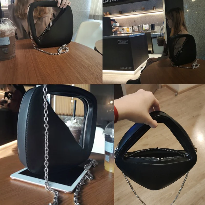 Designer Shoulder Bags for Women Triangular Top Handle Ladies Handbag Chains Brand Female Crossbody Bag Pu Leather Party Clutch
Designer Shoulder Bags for Women Triangular Top Handle Ladies Handbag Chains Brand Female Crossbody Bag Pu Leather Party Clutch